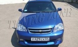 2 399 р. Накладка переднего бампера Tuning Zone Chevrolet Lacetti седан (2002-2013) (Неокрашенная)  с доставкой в г. Кинешма. Увеличить фотографию 2