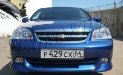 2 399 р. Накладка переднего бампера Tuning Zone Chevrolet Lacetti седан (2002-2013) (Неокрашенная)  с доставкой в г. Кинешма. Увеличить фотографию 3
