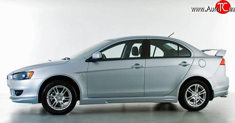 3 599 р. Пороги накладки Elegance Mitsubishi Lancer 10 CY хэтчбэк дорестайлинг (2007-2010) (Неокрашенные)  с доставкой в г. Кинешма