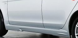 3 599 р. Пороги накладки Elegance Mitsubishi Lancer 10 CY хэтчбэк дорестайлинг (2007-2010) (Неокрашенные)  с доставкой в г. Кинешма. Увеличить фотографию 2