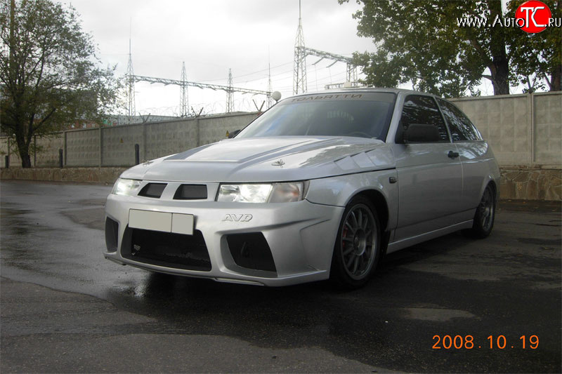 7 699 р. Передний бампер AVR  Лада 2112 (2002-2009) купе (Неокрашенный)  с доставкой в г. Кинешма