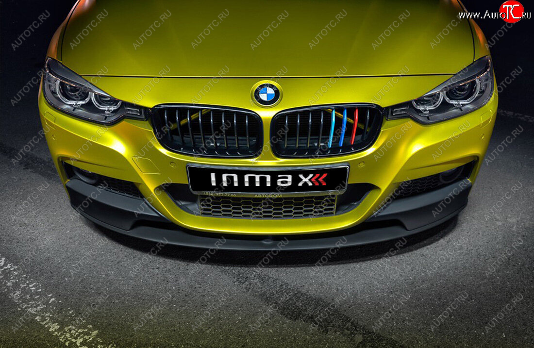 11 999 р. Сплиттер переднего М-бампера М-Perfomance BMW 3 серия F30 седан дорестайлинг (2012-2015) (цвет: черный глянец)  с доставкой в г. Кинешма