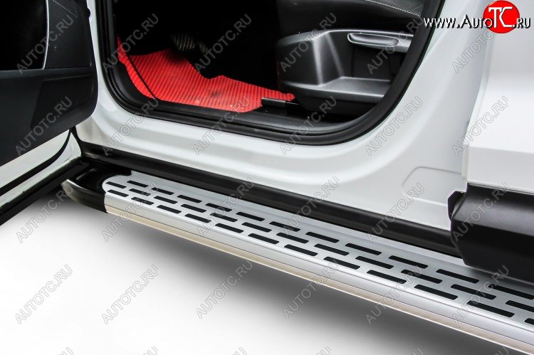 16 999 р. Пороги алюминиевые Slitkoff  Chery Tiggo T11 (2013-2016) рестайлинг (Premium Silver)  с доставкой в г. Кинешма