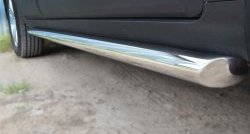11 999 р. Защита порогов из круглой трубы диаметром 63 мм (рестайлинг) Russtal Chevrolet Captiva 2-ой рестайлинг (2013-2016) (Защита порогов с со скосами на торцах (вариант 1))  с доставкой в г. Кинешма. Увеличить фотографию 3