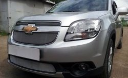 1 539 р. Сетка в решетку радиатора (нижняя) Russtal Chevrolet Orlando (2011-2018) (хром)  с доставкой в г. Кинешма. Увеличить фотографию 2