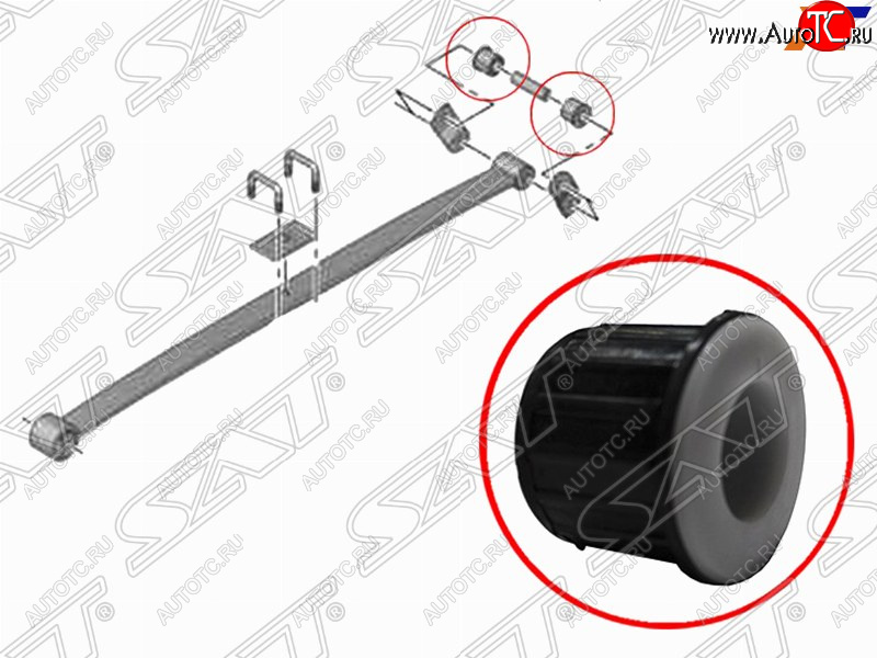 329 р. Сайлентблок серьги рессоры SAT  CITROEN Jumper  250 (2006-2014), Fiat Ducato  250 (2006-2014), Peugeot Boxer  250 (2006-2014)  с доставкой в г. Кинешма