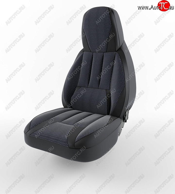 5 499 р. Чехлы для сидений Lord Autofashion Форсаж (экокожа) Daewoo Nexia рестайлинг (2008-2015) (вставка жаккард Ёж белый)  с доставкой в г. Кинешма