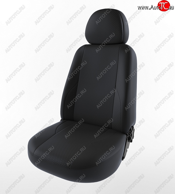 5 899 р. Чехлы для сидений Lord Autofashion Вегас (экокожа) Daewoo Nexia рестайлинг (2008-2015) (Черный, вставка черная)  с доставкой в г. Кинешма
