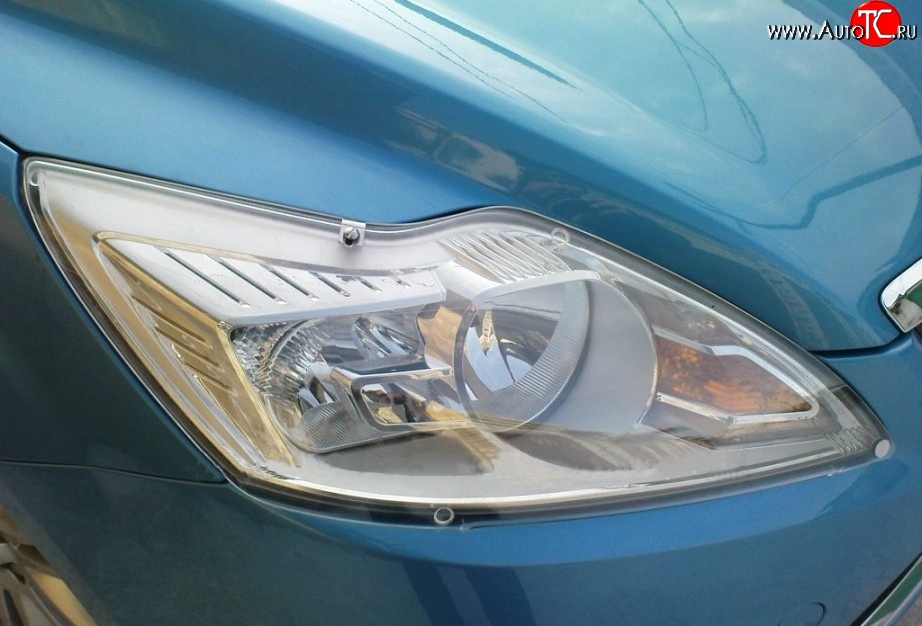 233 р. Прозрачная защита передних фар NovLine Ford Focus 2 хэтчбэк 5 дв. рестайлинг (2007-2011)  с доставкой в г. Кинешма
