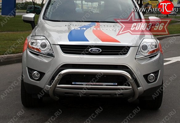12 149 р. Защита переднего бампера Souz-96 (d60) Ford Kuga 1 (2008-2013)  с доставкой в г. Кинешма