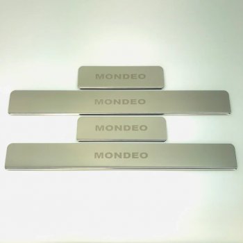 Накладки порожков салона INOX Ford Mondeo MK5 CD391 рестайлинг, седан (2019-2025) (Нержавеющая сталь)