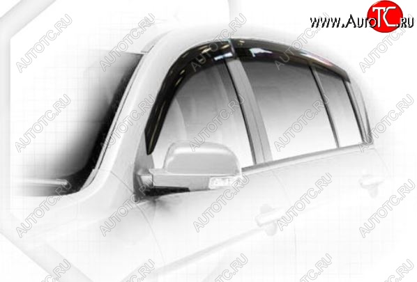 2 199 р. Дефлектора окон CA-Plastiс Geely Emgrand EC7 хэтчбек (2009-2016) (Classic полупрозрачный, Без хром.молдинга)  с доставкой в г. Кинешма