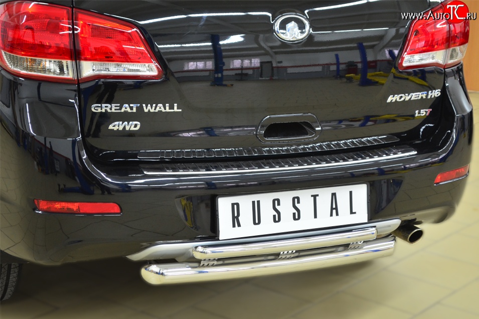 16 999 р. Одинарная защита заднего бампера из трубы диаметром 42 мм SLITKOFF  Great Wall Hover H6 (2012-2016)  с доставкой в г. Кинешма
