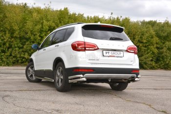 25 999 р. Защита порогов из трубы Ø63 Petroil Tuning Haval H6 (2013-2020) (Нержавеющая полированная сталь)  с доставкой в г. Кинешма. Увеличить фотографию 2