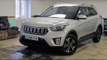 8 099 р. Решётка радиатора Next Hyundai Creta GS дорестайлинг (2015-2019) (цвет: Чёрный матовый с серебристым выделением ноздрей)  с доставкой в г. Кинешма. Увеличить фотографию 4
