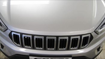 8 099 р. Решётка радиатора Next Hyundai Creta GS дорестайлинг (2015-2019) (цвет: Чёрный матовый с серебристым выделением ноздрей)  с доставкой в г. Кинешма. Увеличить фотографию 5