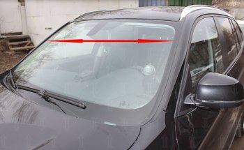 1 699 р. Водостоки лобового стекла Стрелка 11 Hyundai IX35 NU дорестайлинг (2017-2020) (Автомобиль с рейлингами)  с доставкой в г. Кинешма. Увеличить фотографию 7