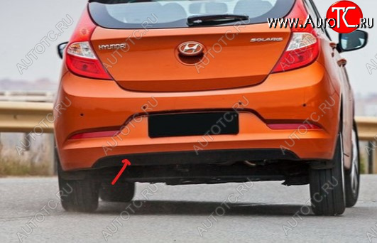 2 289 р. Диффузор заднего бампера MOBIS Hyundai Solaris RBr хэтчбэк рестайлинг (2014-2017)  с доставкой в г. Кинешма