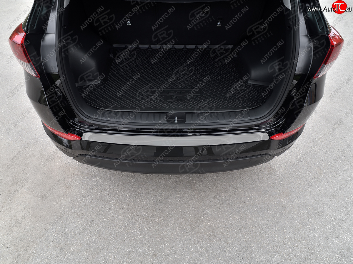 1 659 р. Защитная накладка заднего бампера на Russtal Hyundai Tucson TL дорестайлинг (2015-2018) (Нержавейка полированная)  с доставкой в г. Кинешма