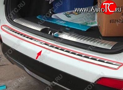 4 749 р. Защитная накладка на задний бампер СТ Hyundai IX25 GS дорестайлинг (2014-2017)  с доставкой в г. Кинешма