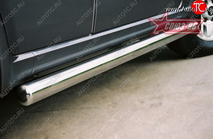 12 194 р. Защита порогов Souz-96 (d76) Hyundai Terracan HP рестайлинг (2004-2007)  с доставкой в г. Кинешма