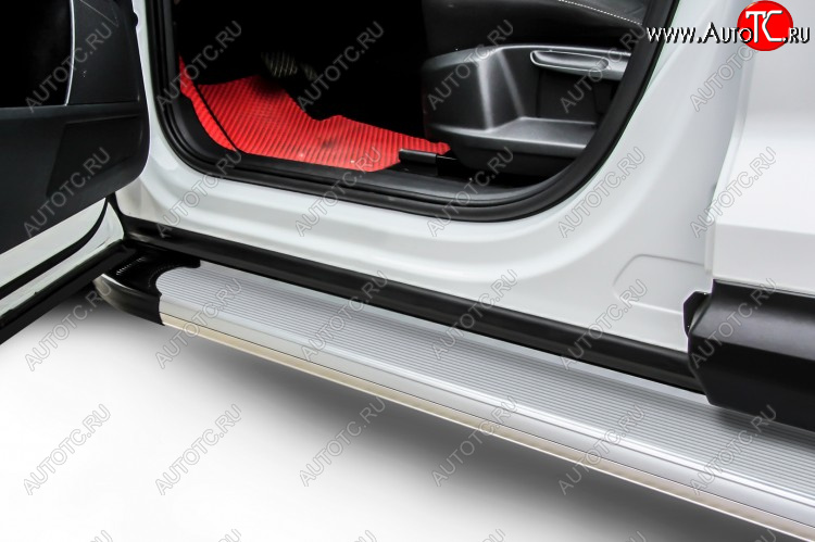 13 349 р. Пороги алюминиевые Slitkoff  KIA Sorento  XM (2012-2015) рестайлинг (Optima Silver)  с доставкой в г. Кинешма