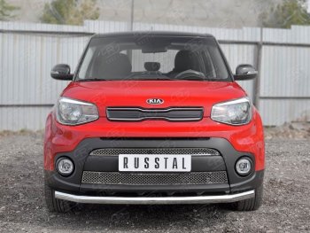 16 749 р. Одинарная защита переднего бампера диаметром 63 мм SLITKOFF KIA Soul PS дорестайлинг (2014-2016)  с доставкой в г. Кинешма. Увеличить фотографию 2