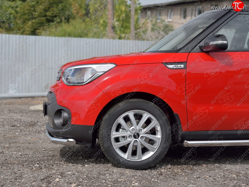 16 749 р. Одинарная защита переднего бампера диаметром 63 мм SLITKOFF KIA Soul PS дорестайлинг (2014-2016)  с доставкой в г. Кинешма