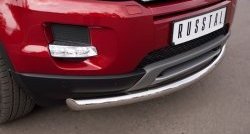15 349 р. Одинарная защита переднего бампера диаметром 63 мм (Prestige u Pure) SLITKOFF  Land Rover Range Rover Evoque  1 L538 (2011-2015) дорестайлинг 3 дв., дорестайлинг 5 дв.  с доставкой в г. Кинешма. Увеличить фотографию 3