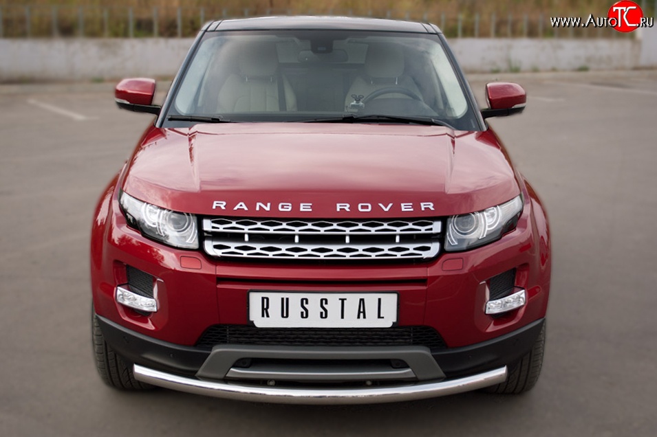 15 349 р. Одинарная защита переднего бампера диаметром 63 мм (Prestige u Pure) SLITKOFF  Land Rover Range Rover Evoque  1 L538 (2011-2015) дорестайлинг 3 дв., дорестайлинг 5 дв.  с доставкой в г. Кинешма