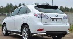 14 649 р. Защита заднего бампера (Ø63 мм, нержавейка) SLITKOFF Lexus RX350 AL10 дорестайлинг (2008-2012)  с доставкой в г. Кинешма. Увеличить фотографию 2