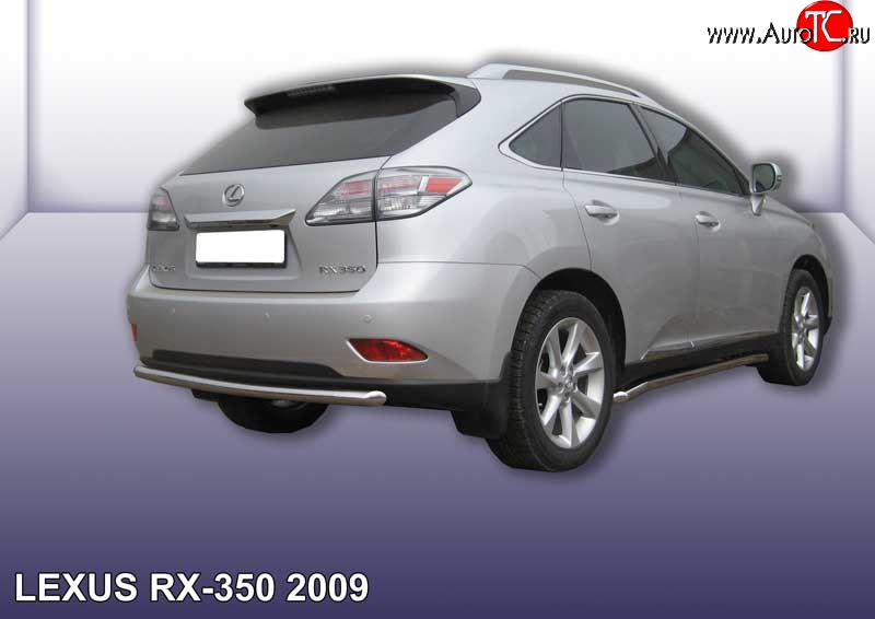 14 549 р. Одинарная защита заднего бампера из трубы диаметром 57 мм Slitkoff Lexus RX350 AL10 дорестайлинг (2008-2012) (Нержавейка, Полированная)  с доставкой в г. Кинешма