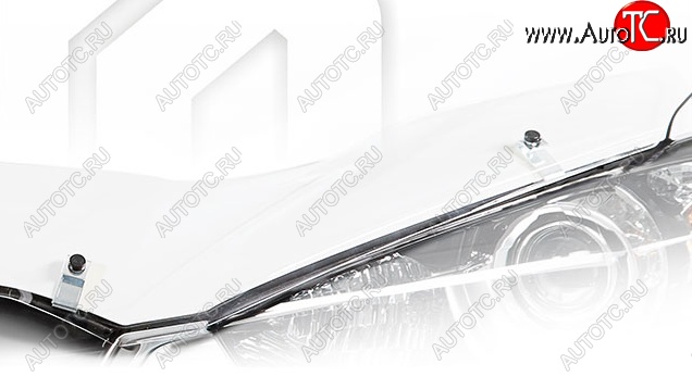 2 079 р. Дефлектор капота CA-Plastiс Mazda 3/Axela BM дорестайлинг, хэтчбэк (2013-2016) (Classic прозрачный, Без надписи)  с доставкой в г. Кинешма