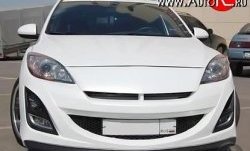 11 399 р. Передний бампер AutoEXE Mazda 3/Axela BL дорестайлинг, хэтчбэк 5 дв. (2009-2011) (Без сетки, Неокрашенный)  с доставкой в г. Кинешма. Увеличить фотографию 3
