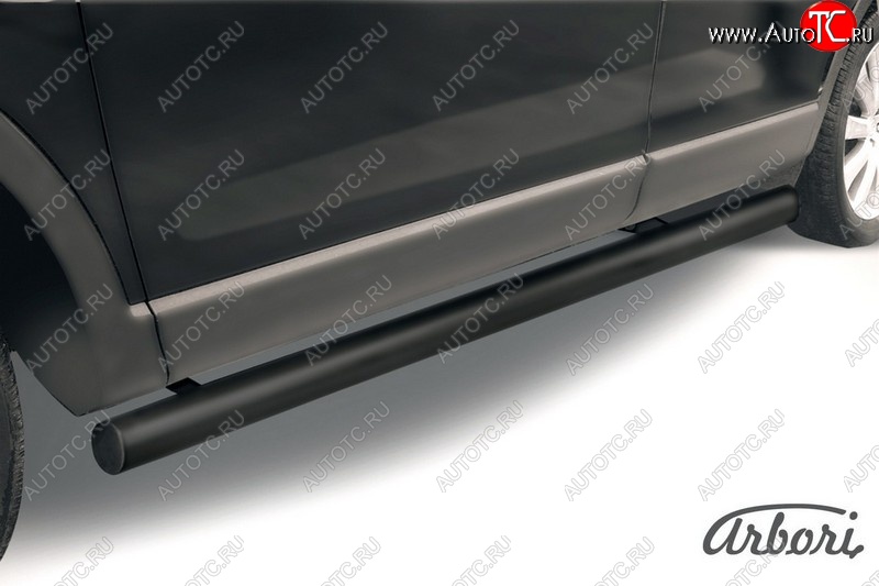 6 569 р. Защита штатных порогов Arbori (черная, d76 mm). Mazda CX-9 TB дорестайлинг (2007-2009)  с доставкой в г. Кинешма