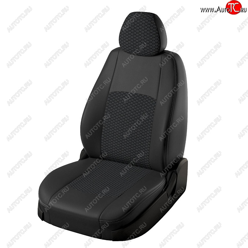 7 949 р. Чехлы для сидений Lord Autofashion Турин (экокожа, жаккард) Mazda CX-5 KF (2016-2025) (Чёрный, вставка жаккард Вега)  с доставкой в г. Кинешма