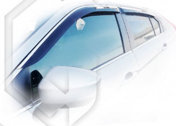 2 159 р. Дефлектора окон CA-Plastic  Mitsubishi Eclipse Cross  GK (2017-2021) дорестайлинг (серия Classic полупрозрачный, Без хром.молдинга)  с доставкой в г. Кинешма. Увеличить фотографию 2