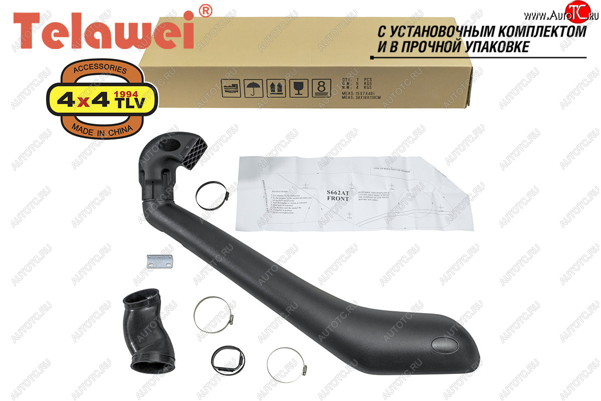 7 439 р. Шноркель Telawei (2.4TD 4N15) Mitsubishi L200 5 KK,KL дорестайлинг (2015-2019)  с доставкой в г. Кинешма