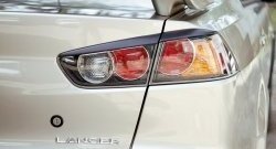 719 р. Реснички на фонари RA Mitsubishi Lancer 10 CY седан рестайлинг (2011-2017) (Неокрашенные)  с доставкой в г. Кинешма. Увеличить фотографию 2