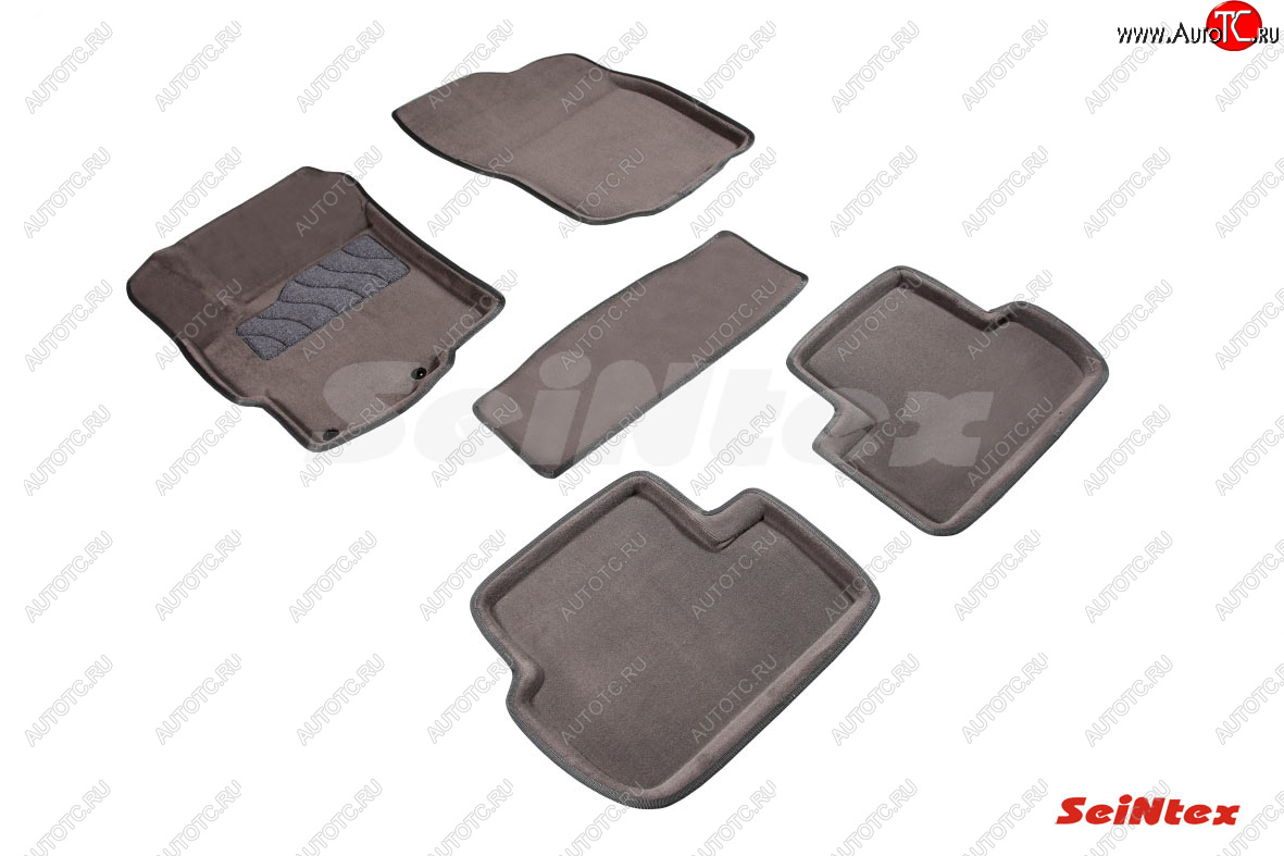 7 399 р. Комплект ковриков салона (текстиль, 3D) Seintex  Mitsubishi Lancer  10 CY (2007-2017) седан дорестайлинг, седан рестайлинг, хэтчбек 5 дв рестайлинг (серые)  с доставкой в г. Кинешма