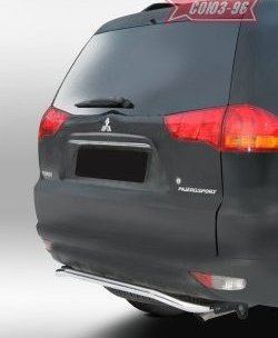 Фигурная защита заднего бампера диаметром 42 мм Souz-96 Mitsubishi Pajero Sport  PB (2008-2013) дорестайлинг