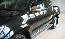 10 049 р. Широкая защита порогов Russtal из металлического листа Toyota Hilux AN10,AN20 дорестайлинг (2004-2008) (Неокрашенные)  с доставкой в г. Кинешма. Увеличить фотографию 2