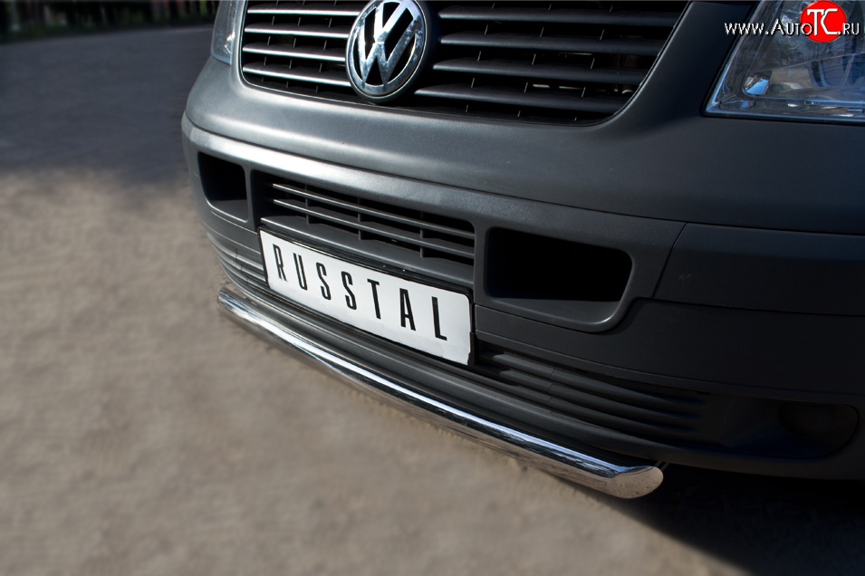 15 799 р. Одинарная защита переднего бампера SLITKOFF диаметром 63 мм Volkswagen Transporter T5 дорестайлинг (2003-2009)  с доставкой в г. Кинешма