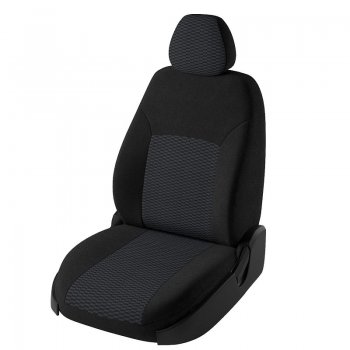 Чехлы для сидений Lord Autofashion Дублин (жаккард) Nissan Qashqai 2 J11 дорестайлинг (2013-2019) (Черный, вставка Прямоугольник чёрный)