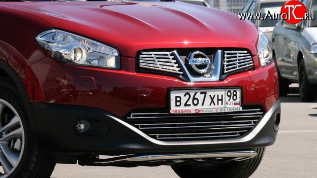 4 229 р. Декоративные вставки решетки радиатора Novline  Nissan Qashqai  1 (2010-2013) J10 рестайлинг  с доставкой в г. Кинешма