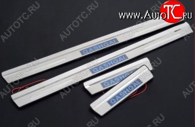 5 349 р. Накладки на порожки автомобиля СТ Nissan Qashqai 1 J10 рестайлинг (2010-2013)  с доставкой в г. Кинешма