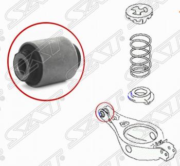 Сайлентблок заднего поперечного рычага SAT (под пружину) Nissan Teana  2 J32 (2008-2014) дорестайлинг, рестайлинг