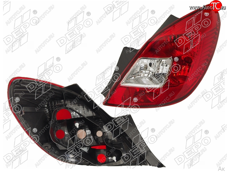 2 889 р. Правый фонарь задний DEPO Opel Corsa D   дорестайлинг, хэтчбэк 5 дв. (2006-2010)  с доставкой в г. Кинешма