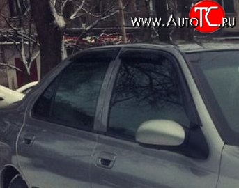 999 р. Комплект дефлекторов окон (ветровиков) 4 шт. Russtal Peugeot 406 8B седан дорестайлинг (1995-1999)  с доставкой в г. Кинешма