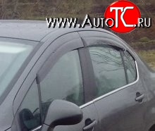 999 р. Комплект дефлекторов окон (ветровиков) 4 шт. (седан) Russtal Peugeot 408  дорестайлинг (2010-2017)  с доставкой в г. Кинешма
